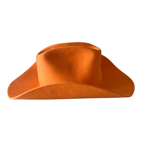 Hurricane Lab Harvey Orange Wool Cowboy Hat M Portugal Handmade Western main image 6